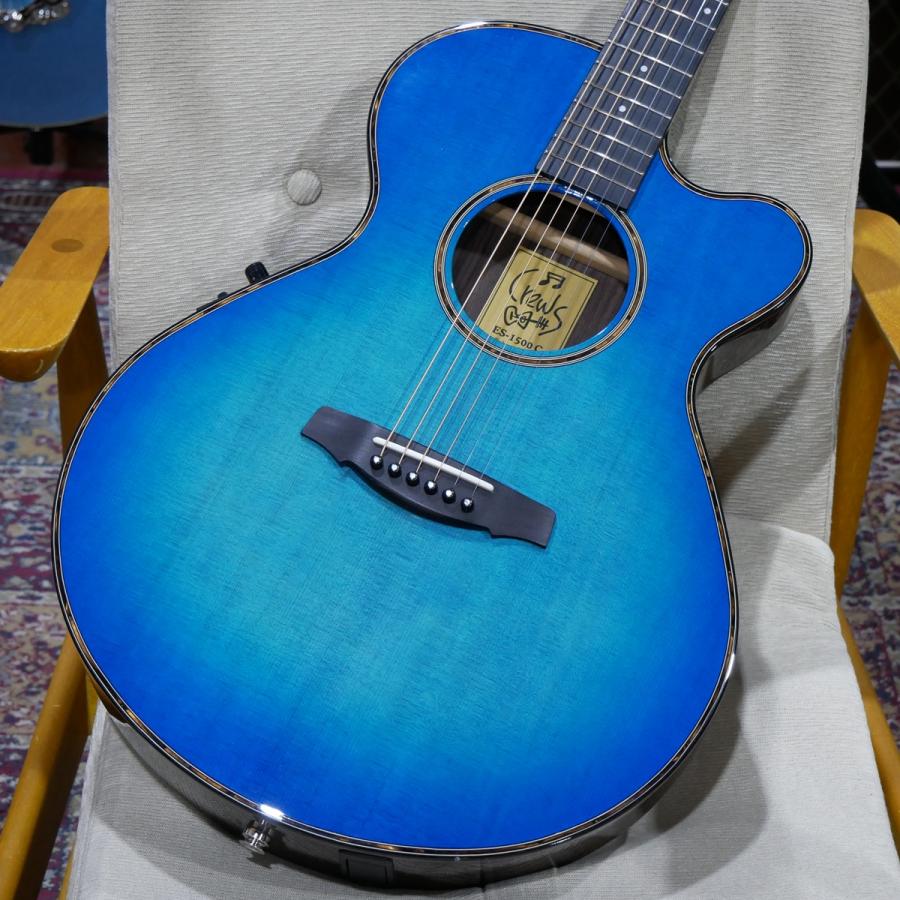 Crews Maniac Sound / ES-1500C / Blue Burst / エレアコ / ピックアップ搭載 / 薄胴 / 薄型 / Crews クルーズ / サイドパーク店在庫品の画像