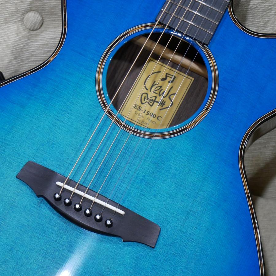 Crews Maniac Sound / ES-1500C / Blue Burst / エレアコ / ピックアップ搭載 / 薄胴 / 薄型 / Crews クルーズ / サイドパーク店在庫品の画像