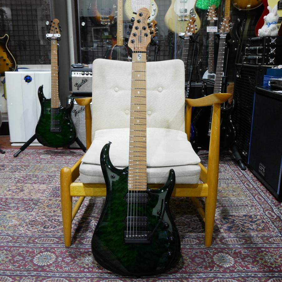 Music Man MUSIC MAN / JP15 7 String / Green Tiger Eye Quilt / 7弦