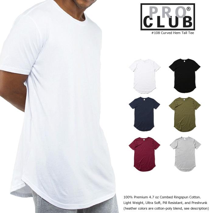 プロクラブ Pro Club ロング丈 半袖 Tシャツ Curved Hem Tall Tee 無地 プレゼント St Proclub Tall Hood Luck 通販 Yahoo ショッピング
