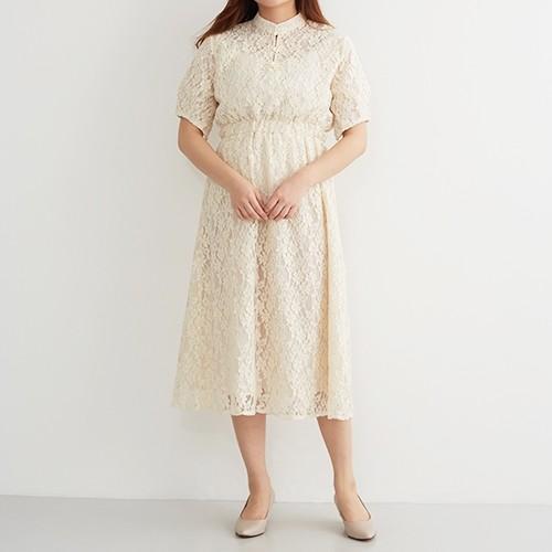 Merlot Plus メルロー プリュス 8184 総レースチャイナボタンワンピース シンプル 可愛い フォーマル 結婚式 二次会 パーティー Select Shop Hooga 通販 Yahoo ショッピング