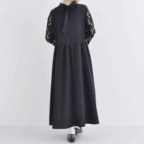 Merlot Plus メルロー プリュス 7736 スタンドカラー デコルテレース ワンピース ロング丈 マキシ レディース 可愛い エレガント 結婚式 Select Shop Hooga 通販 Yahoo ショッピング