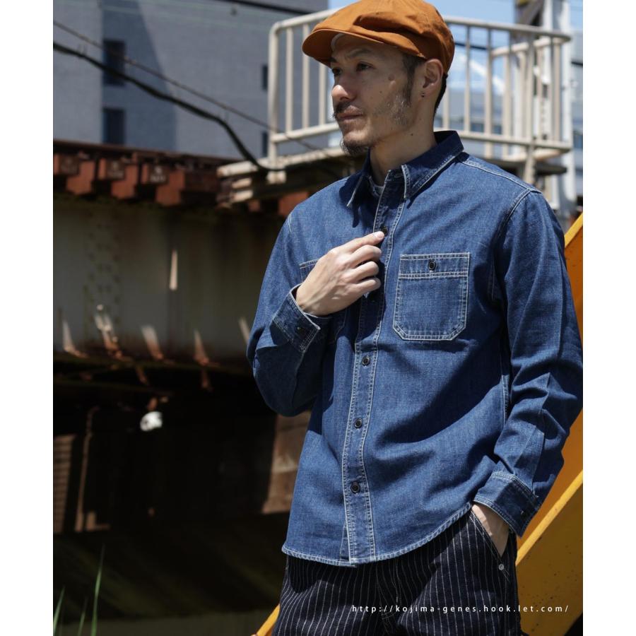 児島ジーンズ 公式通販 デニム ワークシャツ ユーズドウェル KGR by