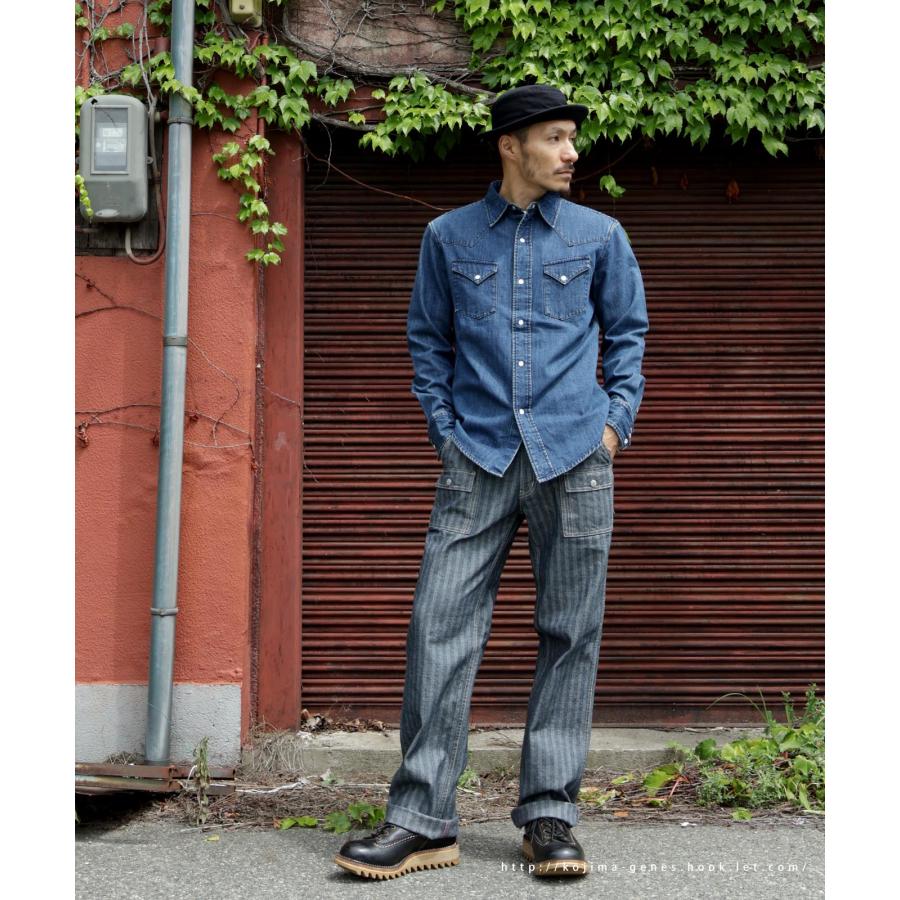 児島ジーンズ 公式通販 デニム ウエスタンシャツ ユーズドウェル KGR