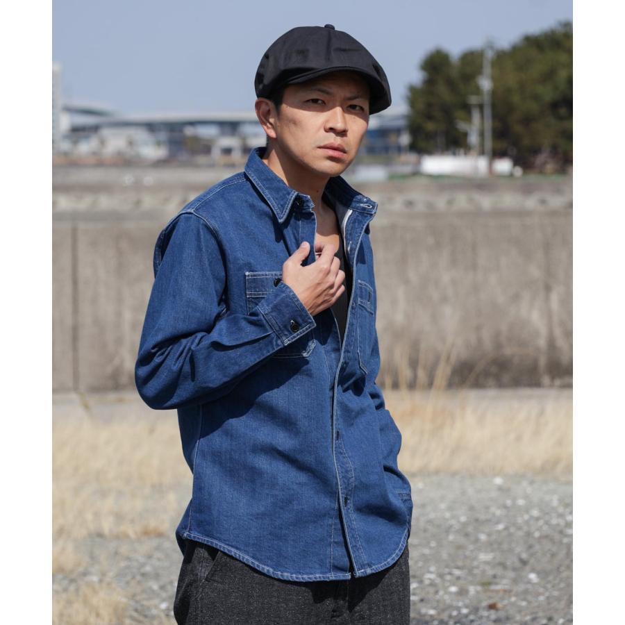 児島ジーンズ 公式通販 12oz セルビッチ ワークシャツ ユーズドウェル
