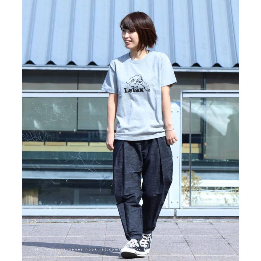 レラックス バルーンパンツ 【 児島ジーンズ 】 サルエル ワイド デニム ストレッチ インドア アウトドア キャンプ 自転車 無地 男性 女性 【 LX102 】 | 児島ジーンズ | 21