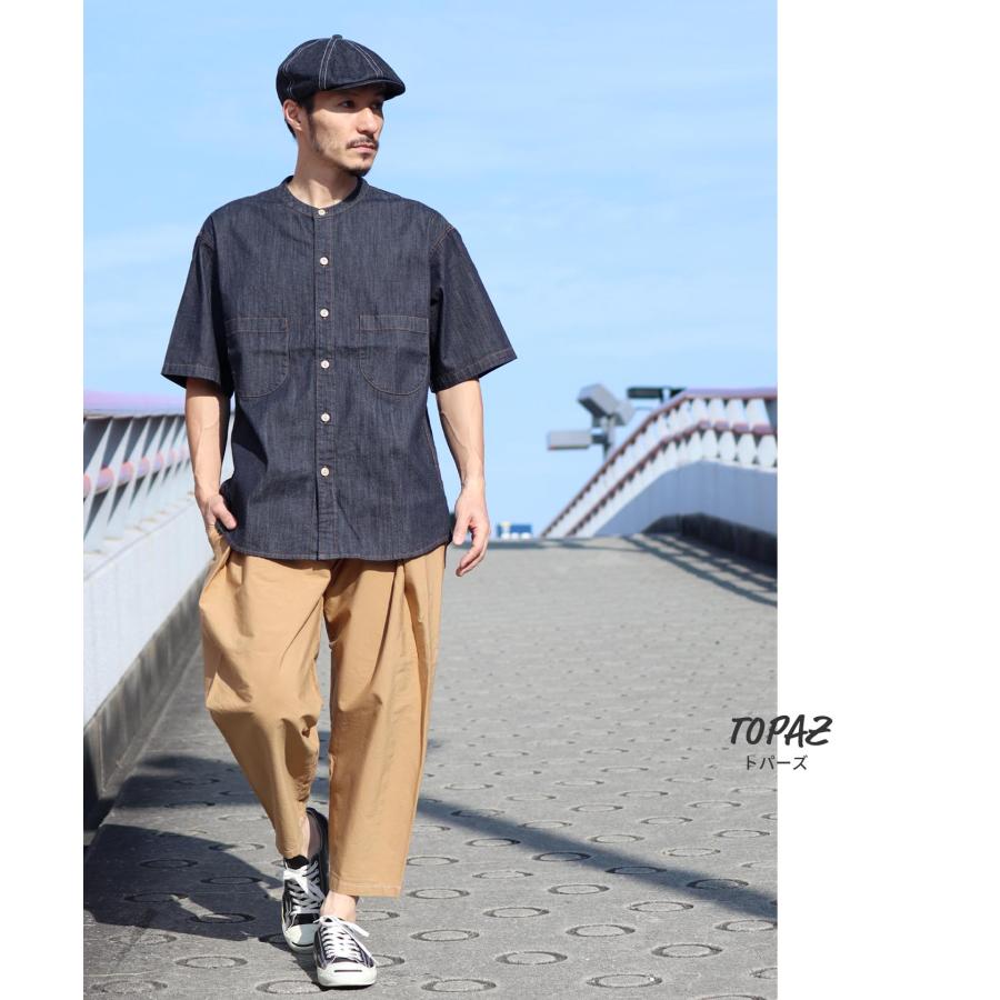 児島ジーンズ LELAX by バルーン クロップドパンツ 縦伸びストレッチ