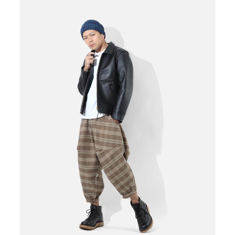 LELAX by 児島ジーンズ  バルーン パンツ チェック 2 メンズ サルエル バイク パンツ LX-110 | 児島ジーンズ | 14