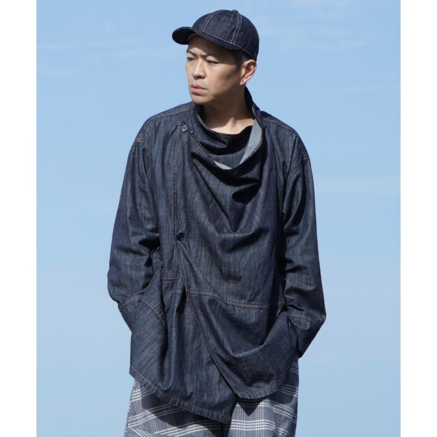 LELAX by 児島ジーンズ ドレープコート メンズ レディース ユニセックス デニム モード ゆったり 大きいサイズ lx213 | 児島ジーンズ | 16