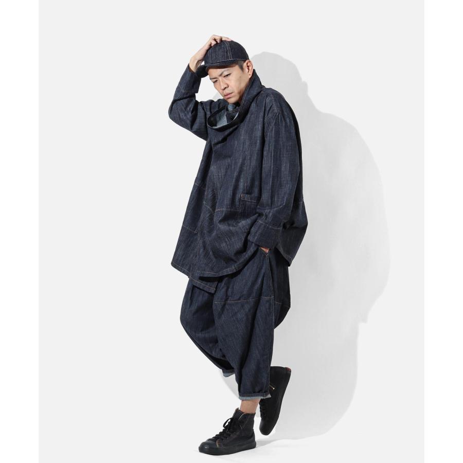 LELAX by 児島ジーンズ ドレープコート メンズ レディース ユニセックス デニム モード ゆったり 大きいサイズ lx213 | 児島ジーンズ | 05