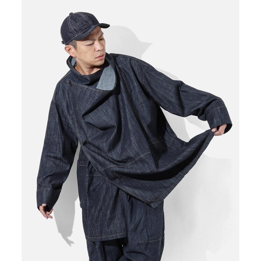 LELAX by 児島ジーンズ ドレープコート メンズ レディース ユニセックス デニム モード ゆったり 大きいサイズ lx213 | 児島ジーンズ | 06