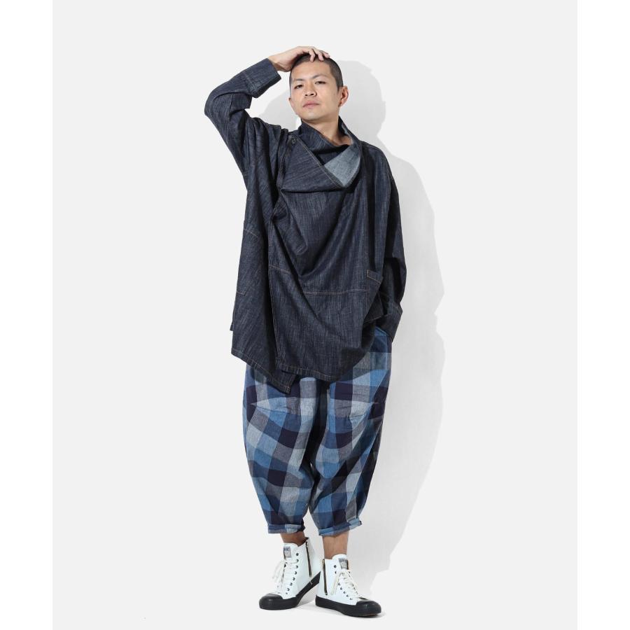 LELAX by 児島ジーンズ ドレープコート メンズ レディース ユニセックス デニム モード ゆったり 大きいサイズ lx213 | 児島ジーンズ | 10