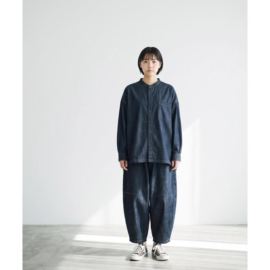 LELAX by 児島ジーンズ ビッグシルエット ノーカラーシャツ メンズ レディース ユニセックス シャツ 長袖 LX-214 | 児島ジーンズ | 16