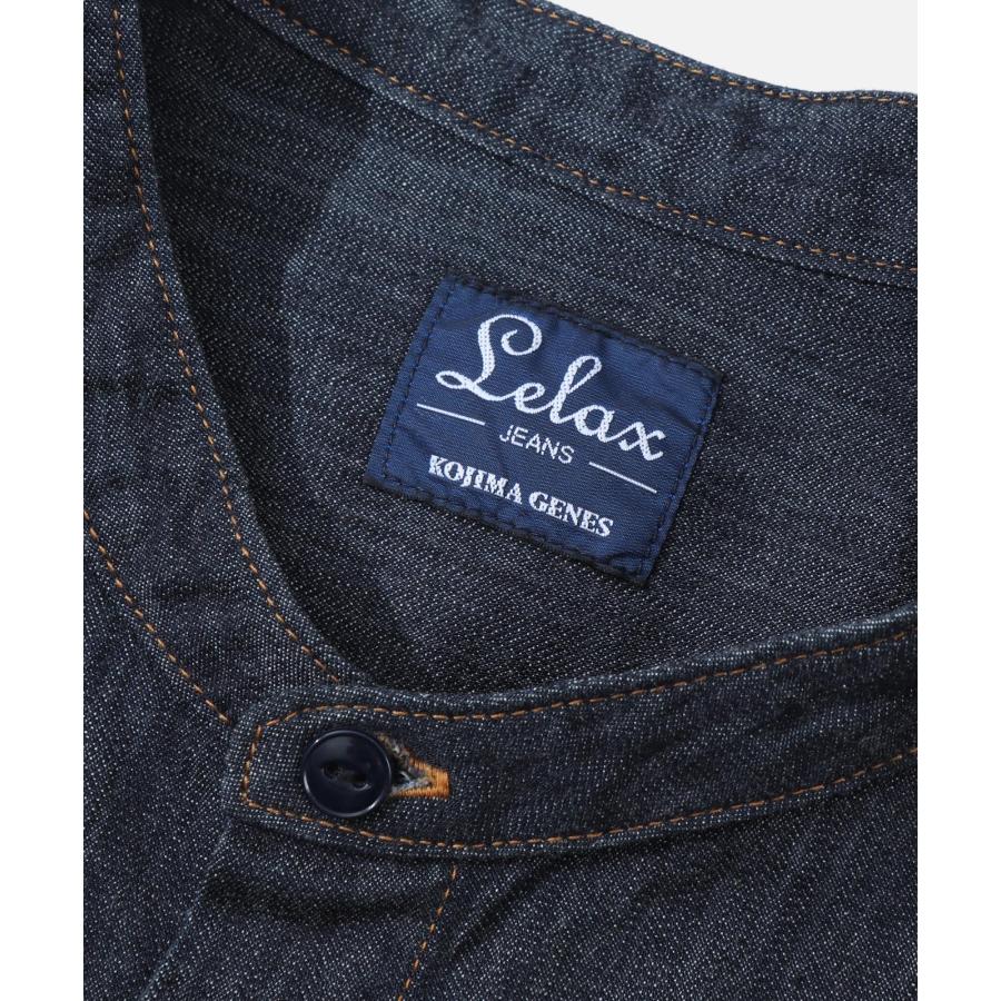LELAX by 児島ジーンズ ビッグシルエット ノーカラーシャツ メンズ レディース ユニセックス シャツ 長袖 LX-214 | 児島ジーンズ | 17
