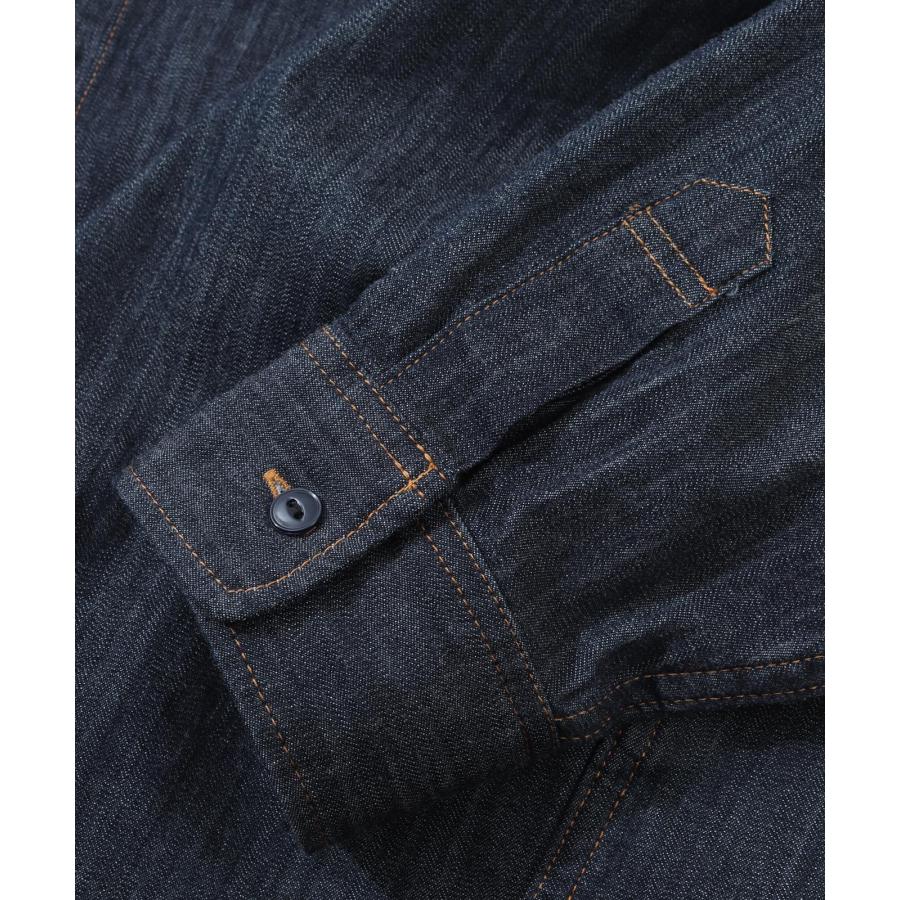 LELAX by 児島ジーンズ ビッグシルエット ノーカラーシャツ メンズ レディース ユニセックス シャツ 長袖 LX-214 | 児島ジーンズ | 19