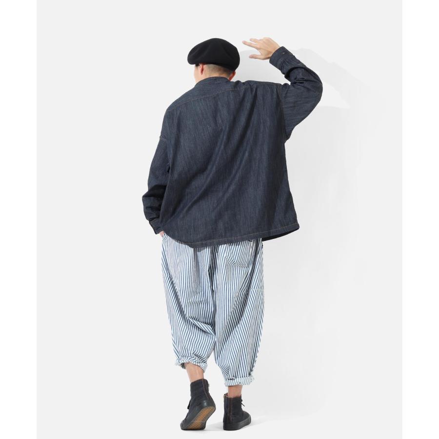LELAX by 児島ジーンズ ビッグシルエット ノーカラーシャツ メンズ レディース ユニセックス シャツ 長袖 LX-214 | 児島ジーンズ | 07