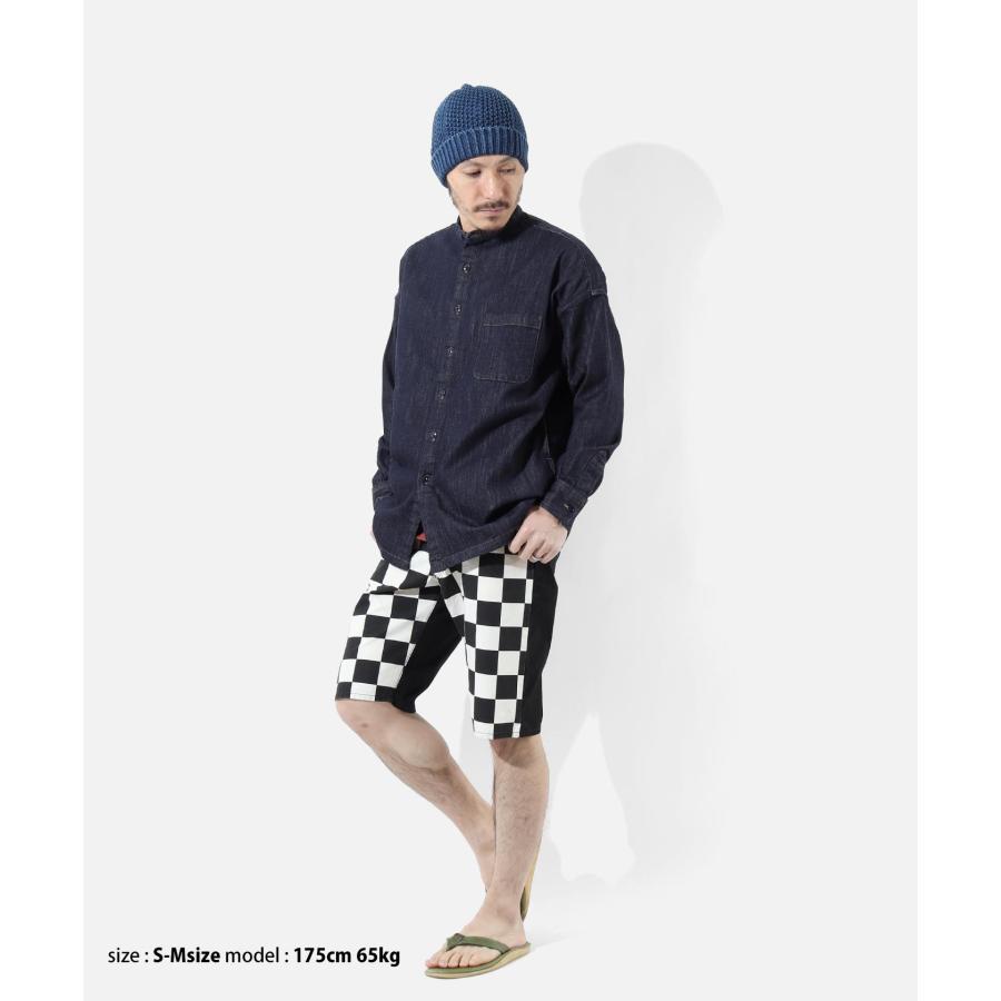 LELAX by 児島ジーンズ ビッグシルエット ノーカラーシャツ メンズ レディース ユニセックス シャツ 長袖 | 児島ジーンズ | 09