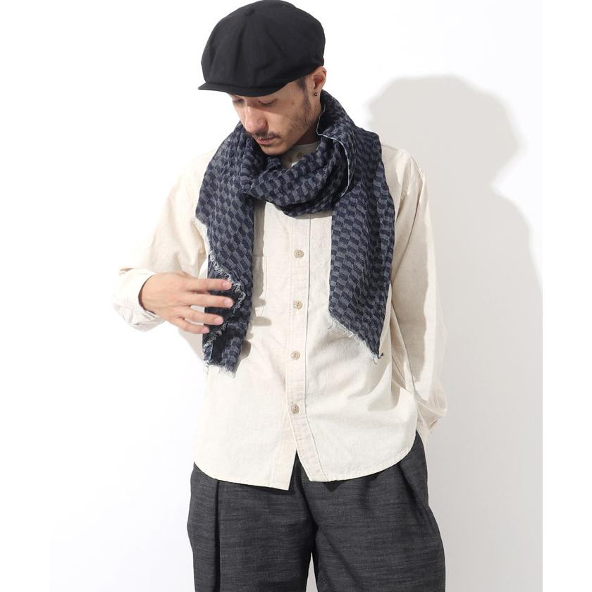 児島ジーンズ 大判 インディゴ ストール 【全2色 180cm×60cm