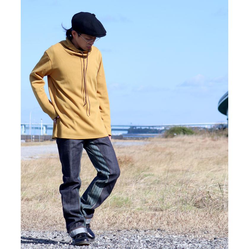 ヘリンボーン モンキーコンボ パンツ 【 児島ジーンズ 】 メンズ バイク キャンプ アウトドア 切り替え デニム ストライプ 男性 女性【 RNB1059H 】 | 児島ジーンズ | 19