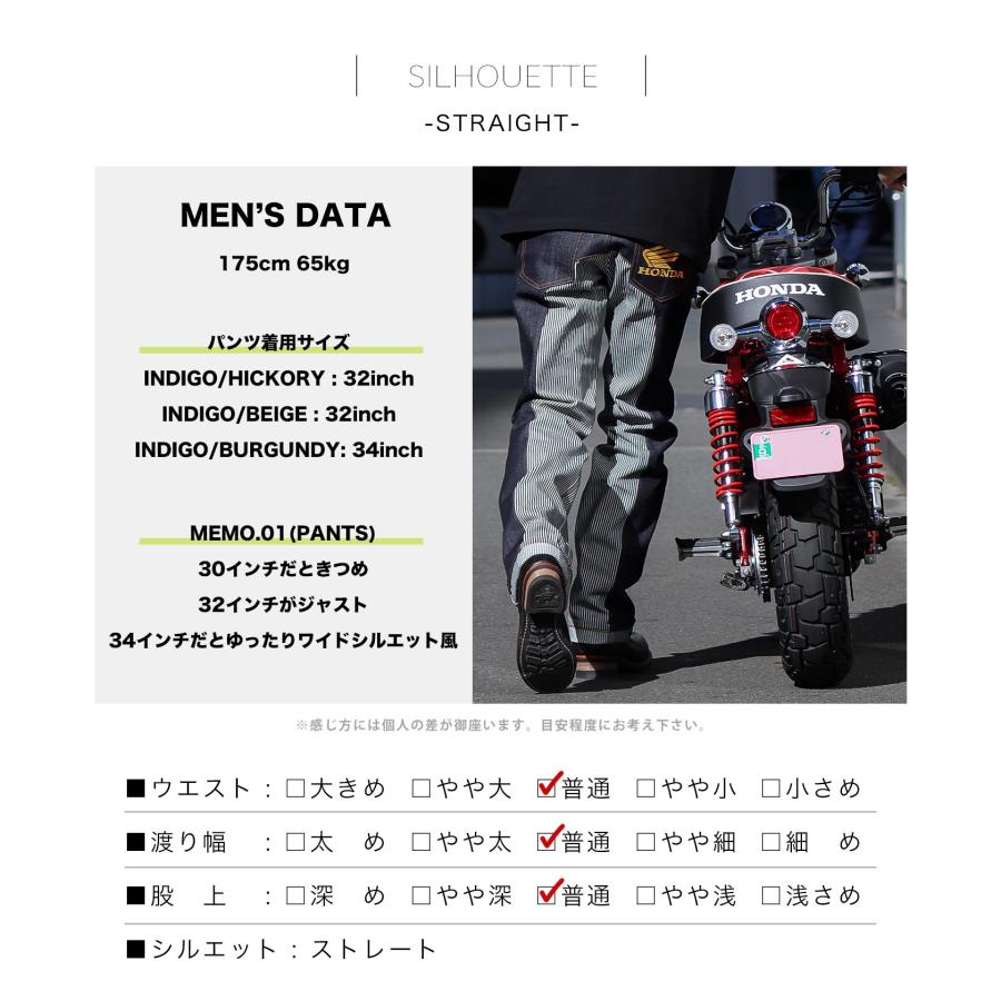 児島ジーンズ 公式通販 HONDA コラボ デニム モンキー コンボパンツ kojimagenes | 児島ジーンズ | 14