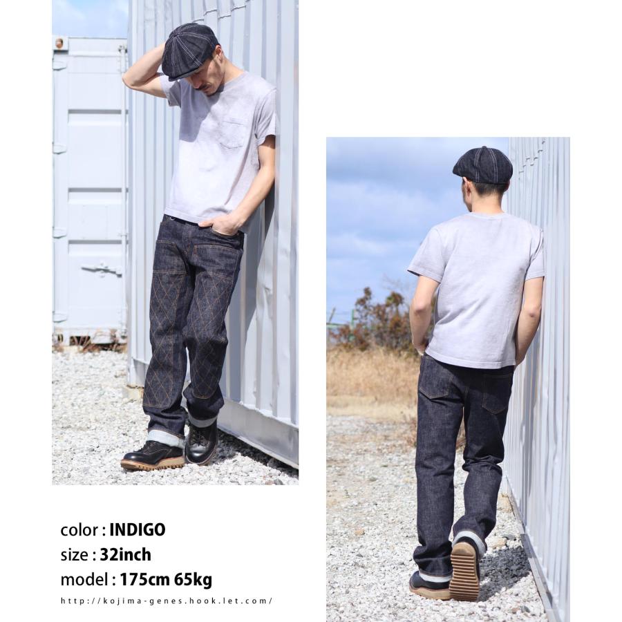 児島ジーンズ ダブルニー ストレートデニム 31 ブラック 日本製 ㊲ ダブルニー ストレート ストレッチパンツ | Jeans,Light-ounce