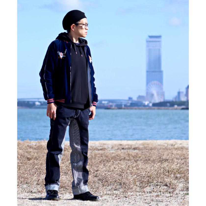 モンキーコンボ ペインターパンツ 【 児島ジーンズ 】 メンズ バイク キャンプ アウトドア キャンツー おしゃれ 切り替え デニム ストライプ 【 RNB1081 】 | 児島ジーンズ | 06