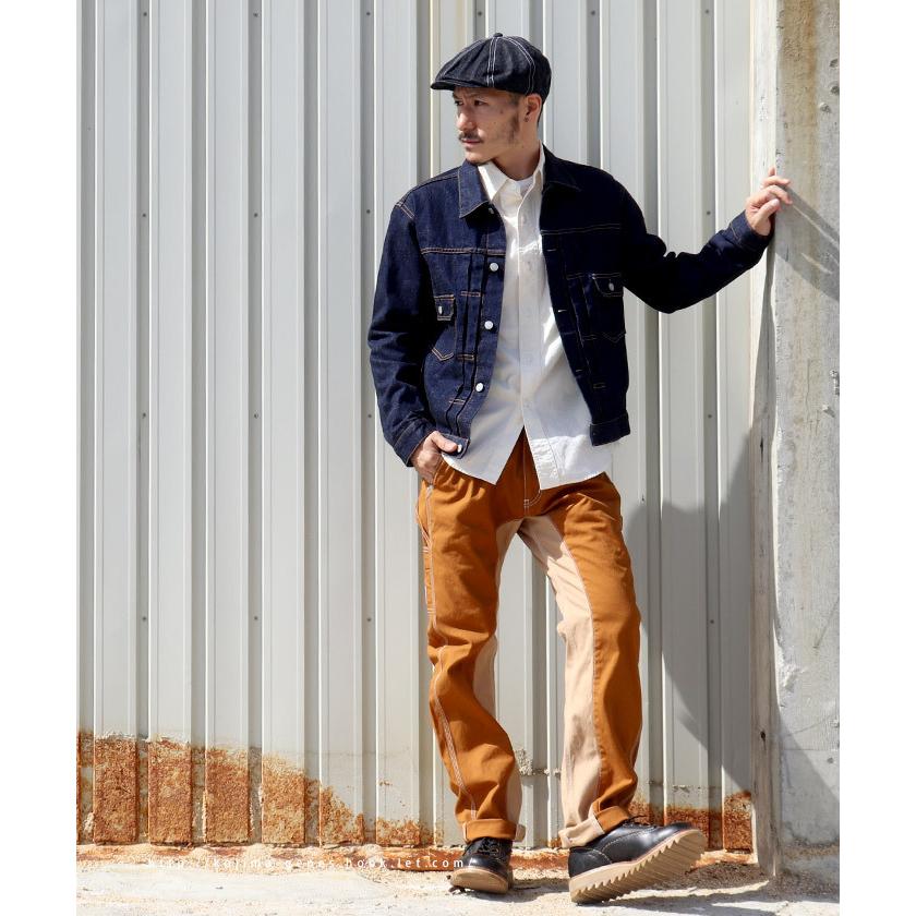 モンキーコンボ ペインターパンツ 富士金梅 【 児島ジーンズ 】 メンズ バイク キャンプ アウトドア キャンツー 切り替え ブラウン カーキ 橙 緑【 RNB1081F 】 | 児島ジーンズ | 18