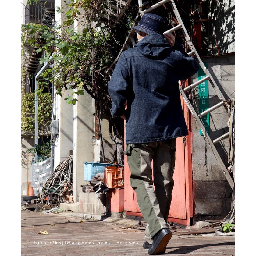 モンキーコンボ ペインターパンツ 富士金梅 【 児島ジーンズ 】 メンズ バイク キャンプ アウトドア キャンツー 切り替え ブラウン カーキ 橙 緑【 RNB1081F 】 | 児島ジーンズ | 07