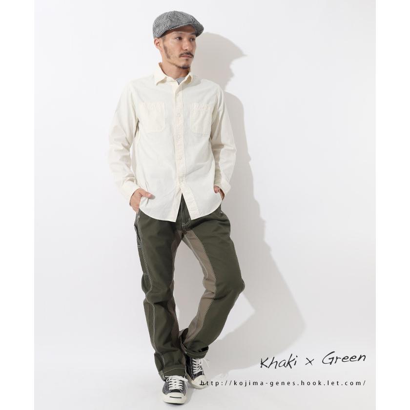 モンキーコンボ ペインターパンツ 富士金梅 【 児島ジーンズ 】 メンズ バイク キャンプ アウトドア キャンツー 切り替え ブラウン カーキ 橙 緑【 RNB1081F 】 | 児島ジーンズ | 09