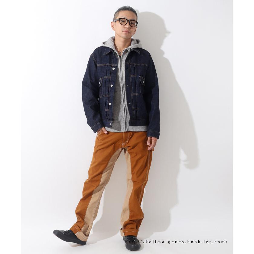 モンキーコンボ ペインターパンツ 富士金梅 【 児島ジーンズ 】 メンズ バイク キャンプ アウトドア キャンツー 切り替え ブラウン カーキ 橙 緑【 RNB1081F 】 | 児島ジーンズ | 10