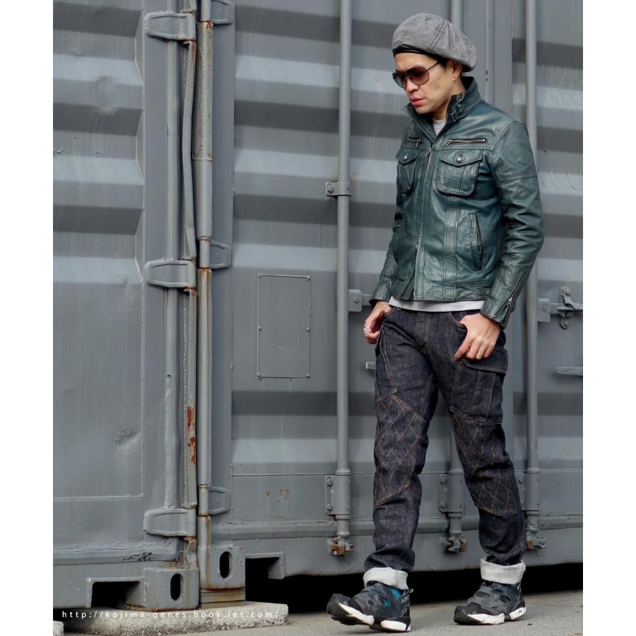 児島デニム　ダブルニーカーゴスリムストレッチパンツW36 W-knee Cargo Slim Stretch Pants / ダブルニーカーゴスリム