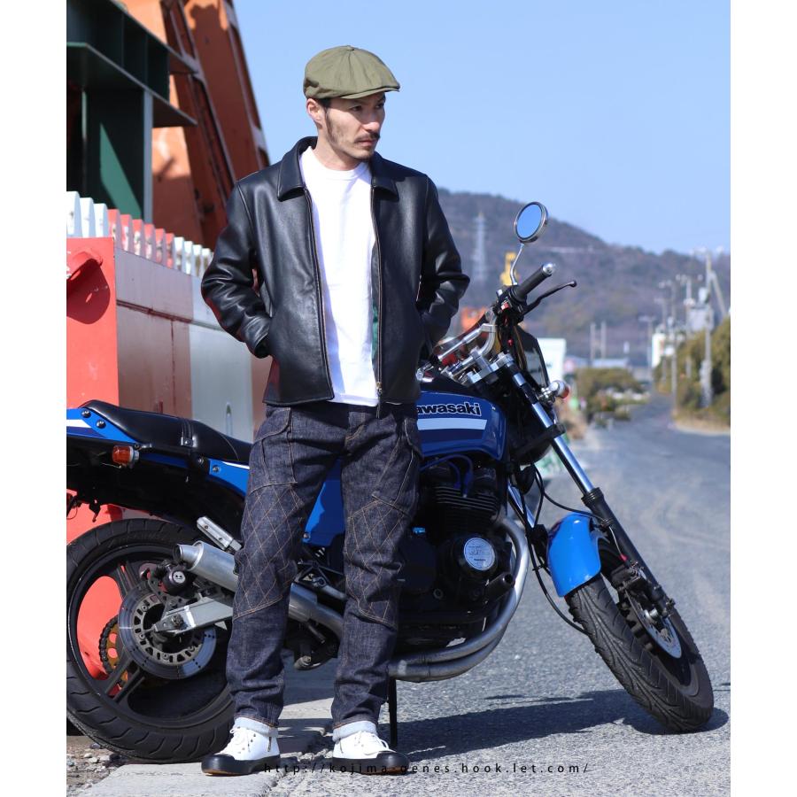 児島ジーンズ 13oz ダブルニー カーゴスリム ストレッチパンツ | 児島ジーンズ | 03