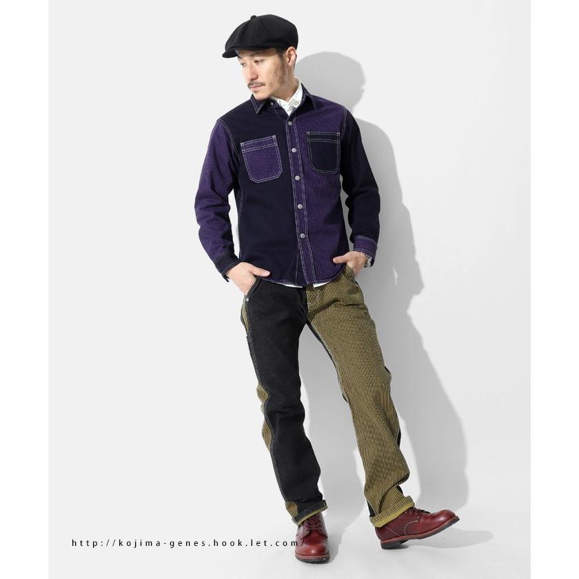 児島ジーンズ 公式通販 オーバーダイ マルチ ペインターパンツ 切り替え ストレート バイク メンズ ボトムス 【 RNB-1285 】 | 児島ジーンズ | 12