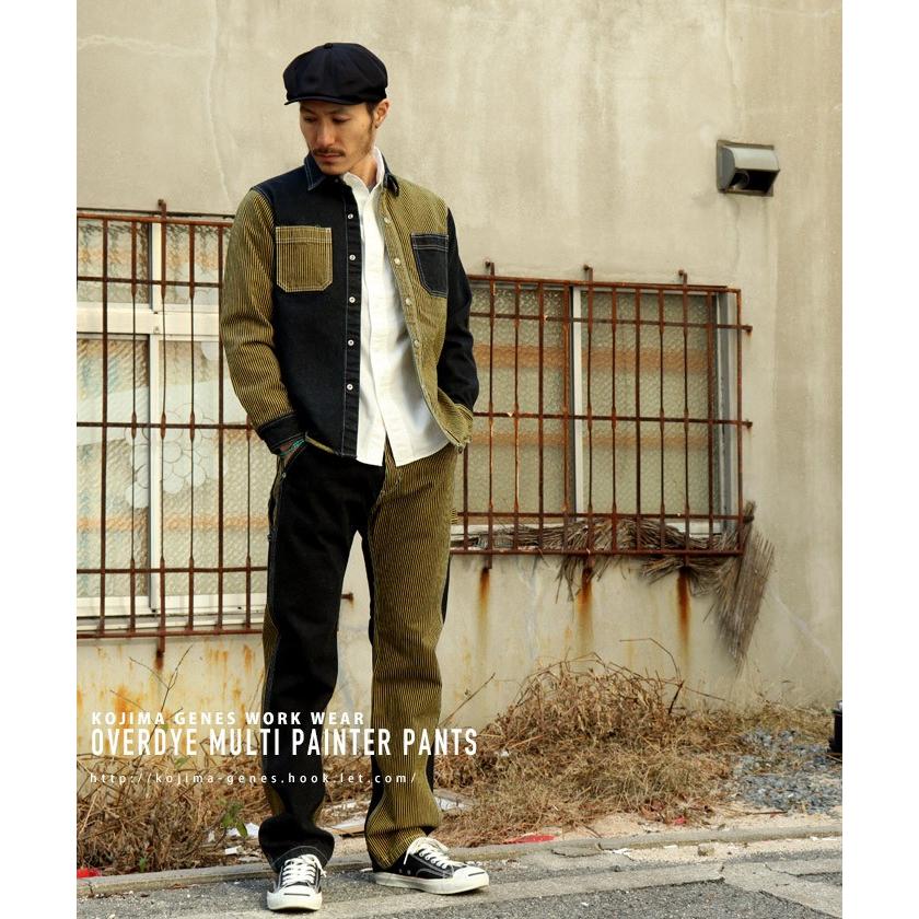 児島ジーンズ 公式通販 オーバーダイ マルチ ペインターパンツ 切り替え ストレート バイク メンズ ボトムス 【 RNB-1285 】 | 児島ジーンズ | 16