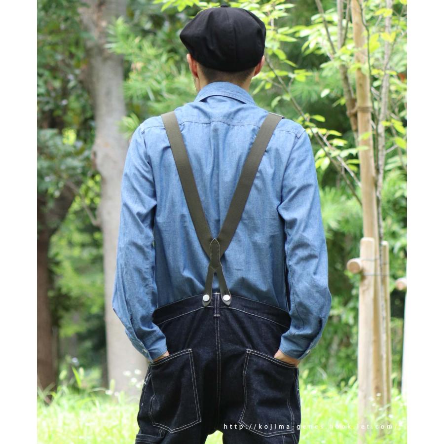ARULLE ストラップデニムパンツ（デニムサロペット） 児島ジーンズ 13ozデニム サロペット 【 】 トップス アウトドア