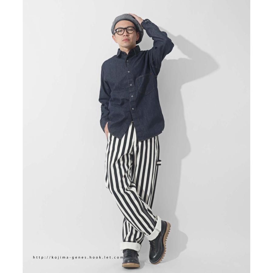 児島ジーンズ　ペインターパンツ　ストライプ　32インチ ビッグストライプコンボペインターパンツ | Bottoms,コンボ(切替