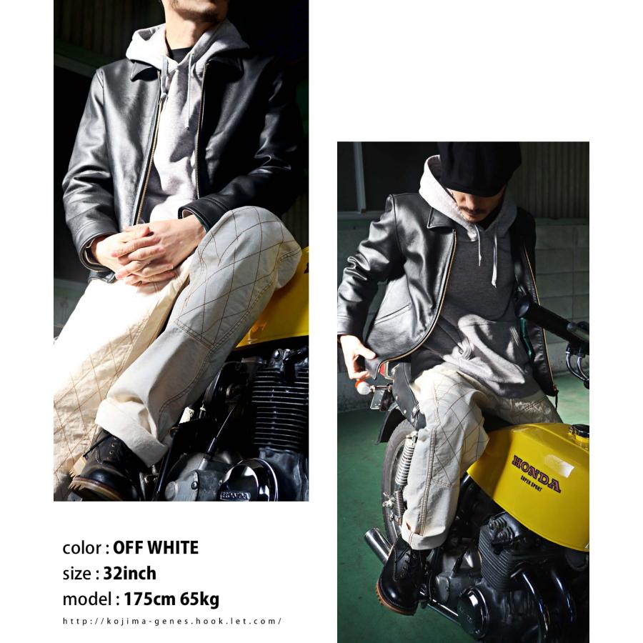 児島ジーンズ ダイヤステッチ ダブルニー ワイド 5ポケットパンツ | 児島ジーンズ | 14