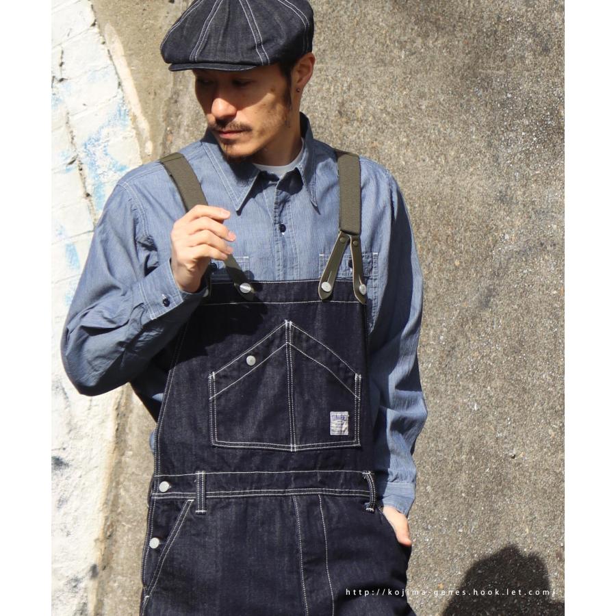 児島ジーンズ 公式通販 13oz デニム ＆ ヒッコリー サロペット