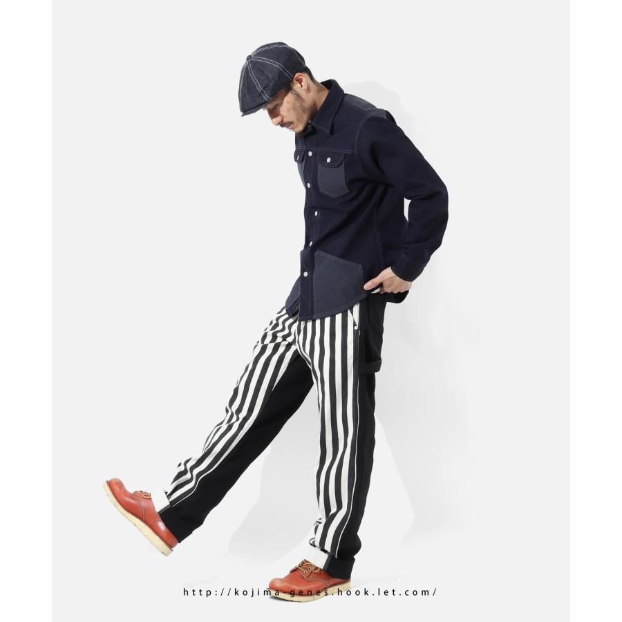 【完売品】児島ジーンズ KOJIMA GENES ペインターパンツ ストライプ 児島ジーンズ 公式通販 ビッグストライプ コンボ ペインター パンツ