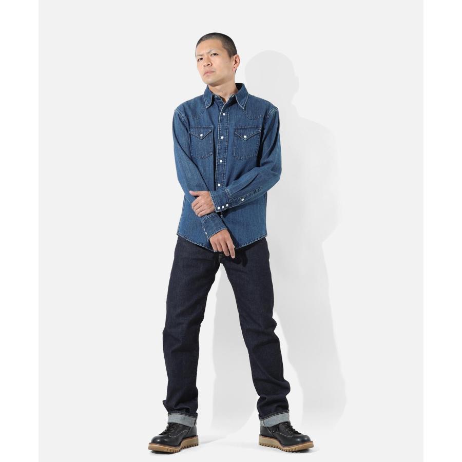 児島ジーンズ 公式通販 17oz 左綾 セルビッチ スリム ストレート ピンク耳 kojimagenes RNB-1402 | 児島ジーンズ | 09