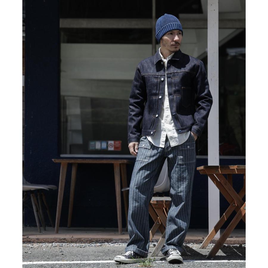 児島ジーンズ 公式通販 ヘリンボーン ブッシュパンツ kojimagenes 日本製 メンズ 岡山デニム 岡山ジーンズ ボトムス ワンウォッシュ 国産 INDIGO RNB1404H | 児島ジーンズ | 03