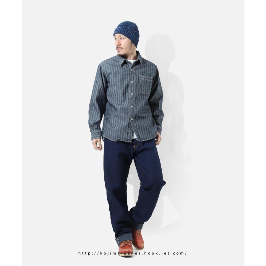 児島ジーンズ 公式通販 ダンガリーセルビッチ ワイドパンツ ボタン