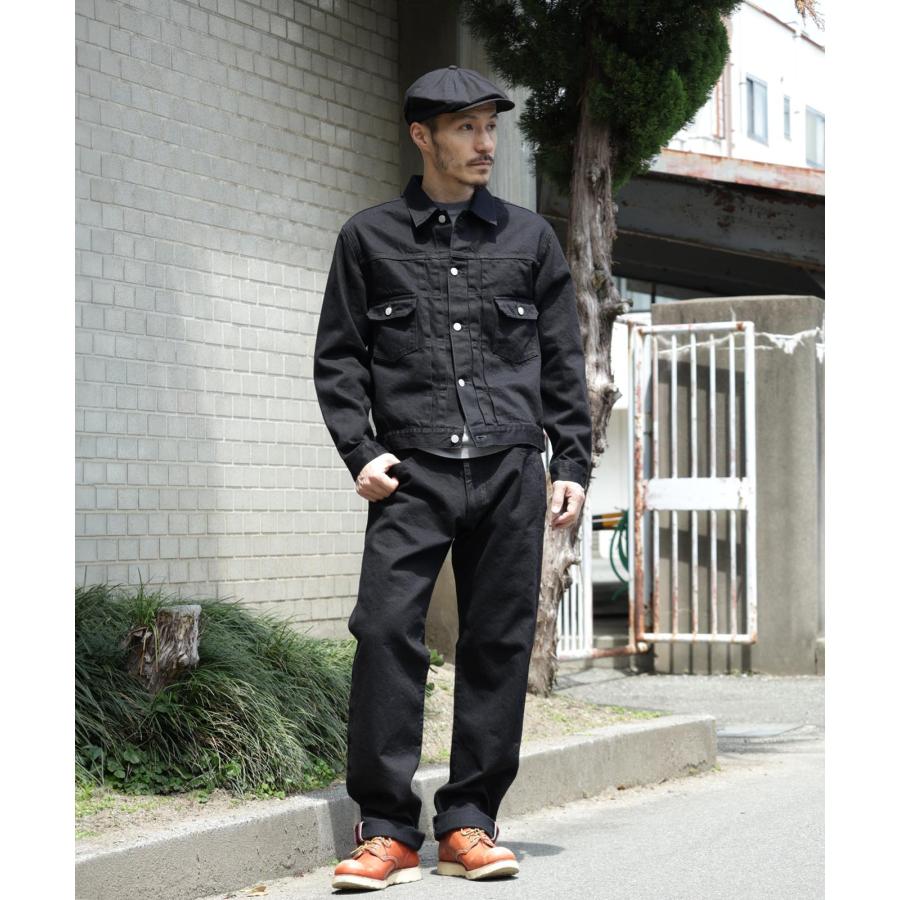 児島ジーンズ 公式通販 13oz ブラックドット セルビッチ ワイドデニム