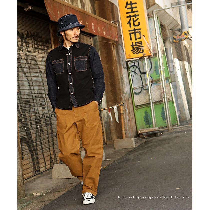 児島ジーンズ 公式通販 富士金梅 コンボ ワークシャツ / トップス 切り替え シャツ 長袖 アメカジ ワーク rnb2081 | 児島ジーンズ | 20