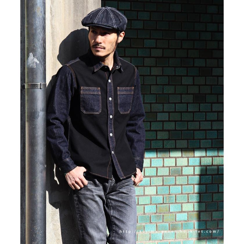 児島ジーンズ 公式通販 富士金梅 コンボ ワークシャツ / トップス 切り替え シャツ 長袖 アメカジ ワーク rnb2081 | 児島ジーンズ | 06