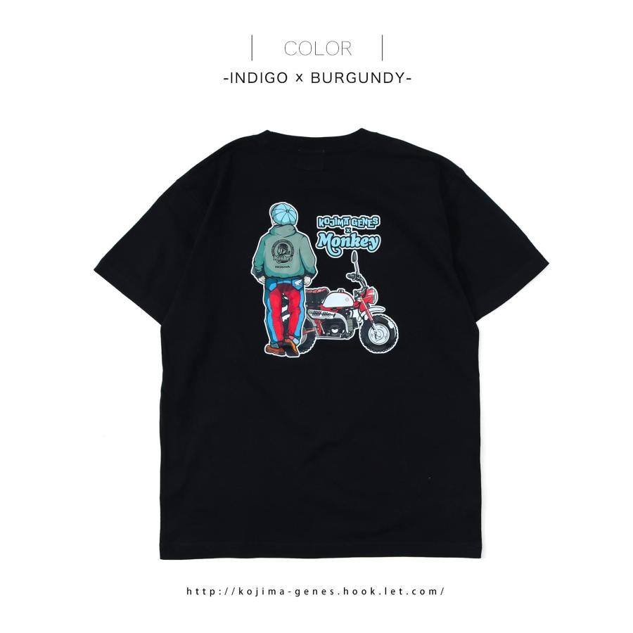 児島ジーンズ 公式通販  HONDA コラボ モンキー コンボ Tシャツ ブラック kojimagenes | 児島ジーンズ | 13