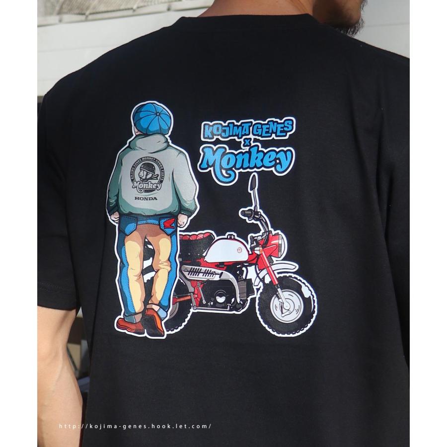 児島ジーンズ 公式通販  HONDA コラボ モンキー コンボ Tシャツ ブラック kojimagenes | 児島ジーンズ | 19