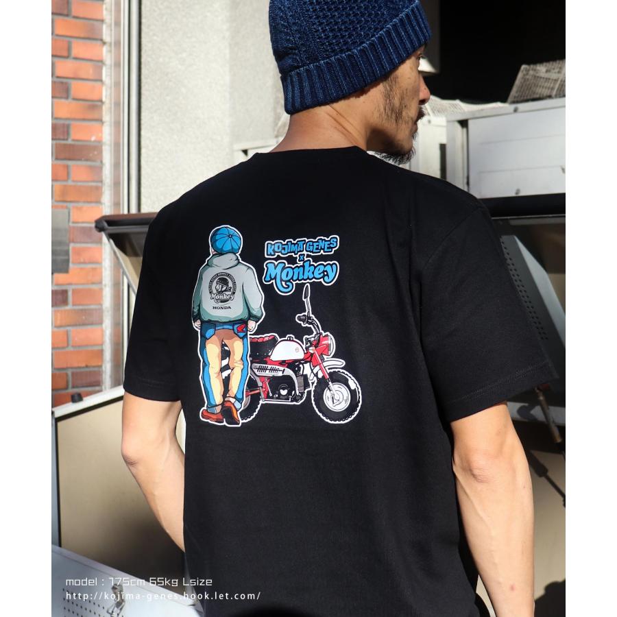 児島ジーンズ 公式通販  HONDA コラボ モンキー コンボ Tシャツ ブラック kojimagenes | 児島ジーンズ | 06