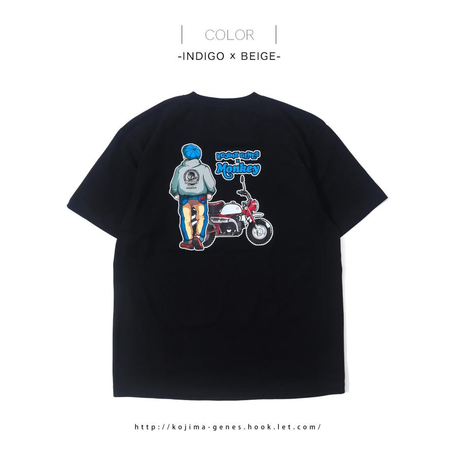 児島ジーンズ 公式通販  HONDA コラボ モンキー コンボ Tシャツ ブラック kojimagenes | 児島ジーンズ | 12