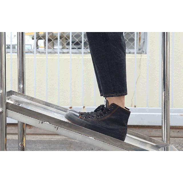 デニム ハイパーV ハイカットスニーカー 【 児島ジーンズ 】 靴 デニムスニーカー 紺 ネイビー キャンプ アウトドア キャンツー ユニセックス 滑りにくい靴 | 児島ジーンズ | 09